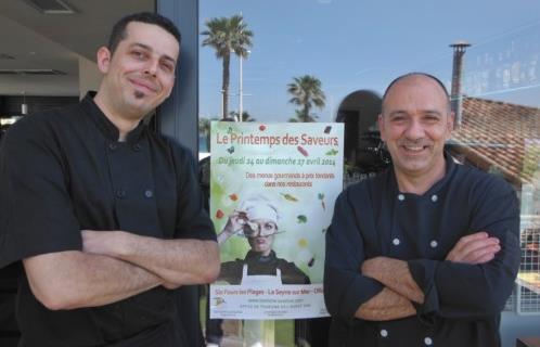 Olivier et Serge les 2 chefs du restaurant Le Dauphin