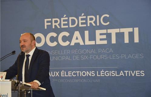 Annonce surprise de la candidature de Frédéric Boccaletti aux élections législatives à la galette du FN dimanche 8 janvier.