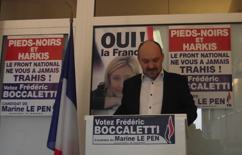 Frédéric Boccaletti, candidat du Front National pour la 7ème circonscription.