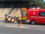 Accident de scooter au carrefour des avenues de Guigon et Laenec