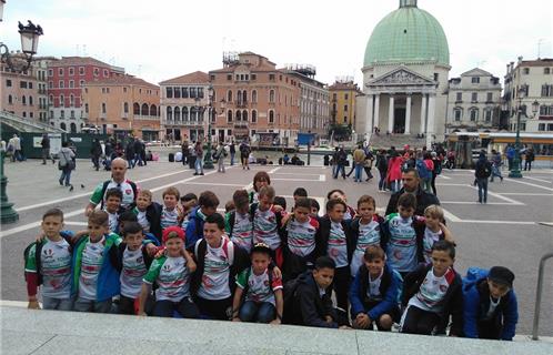 L'équipe des moins de 10 ans en visite à Venise.
