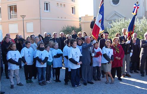 Les élèves de l'école Eugène Montagne ont entonné la Marseillaise