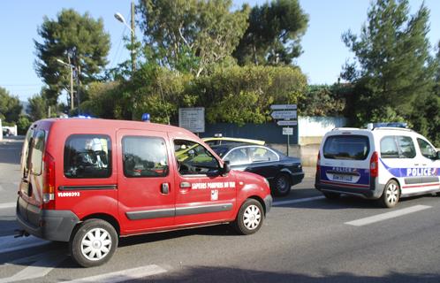 Accident avenue Laennec dimanche en fin d'après-midi.