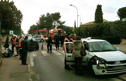 Accident de voitures avenue Laennec.