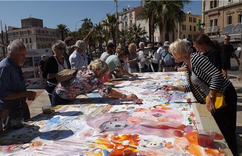 La fresque a connu un fort engouement