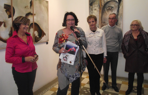 Lors du vernissage, l'élue Dominique Ducasse a salué la qualité de l'exposition d'Anne Larios.