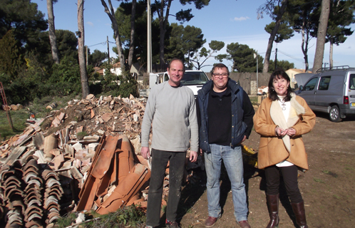 Nadine Bunod directrice du centre centre avec Daniel et Didier.