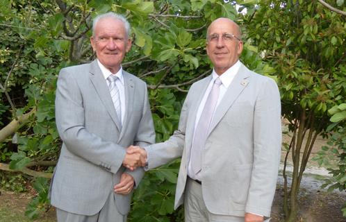 A droite le nouveau président Bernard Rotger, au côté de Jean-Claude Guillamot.