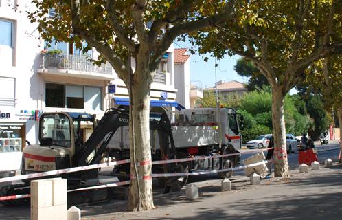 Début des travaux pour le giratoire.