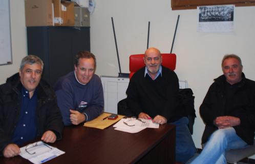 Le président Pierre-Yves Prolhac avec Denis Perrier, Jean-Luc Fumat et Joseph Sciume