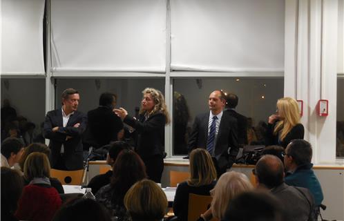 Les deux candidats Nathalie Bicais et Joseph Mulé, avec leurs suppléants respectifs Valérie Chambelland et Jean-Sébastien Vialatte, 