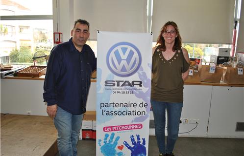 Le président de l'association les Pitchounnes Christophe Pazienza et la vice-présidente Carolyn Salva.