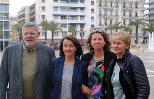 Cécile Duflot aux côtés des candidats du canton La Seyne 2 (Six-Fours, la Seyne sud, Saint Mandrier)