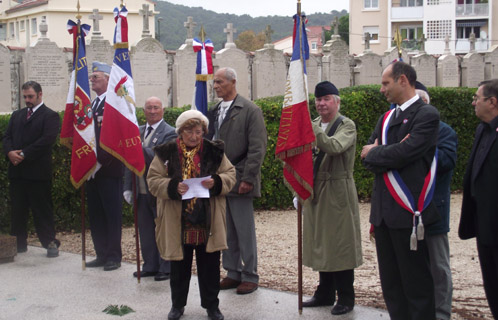 Viviane Haudricourt évoqua la quête nationale du Souvenir Français.