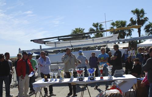 La remise des prix de la coupe nationale de Hobie Cat en présence de plusieurs élus dont le premier adjoint Joseph Mulé.