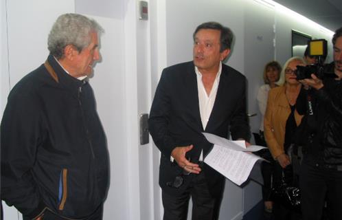 Claude Lelouch et Jean-Sébastien Vialatte inaugurent la salle "Claude Lelouch"