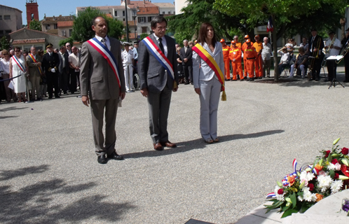 Joseph Mulé, Jean-Sébastien Vialatte et Sandra Torres (conseillère régionale)