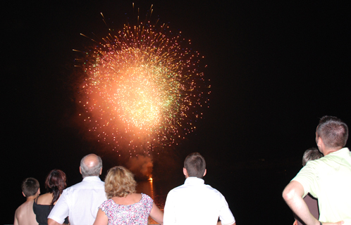 Feu d'artifice à la Coudoulière.