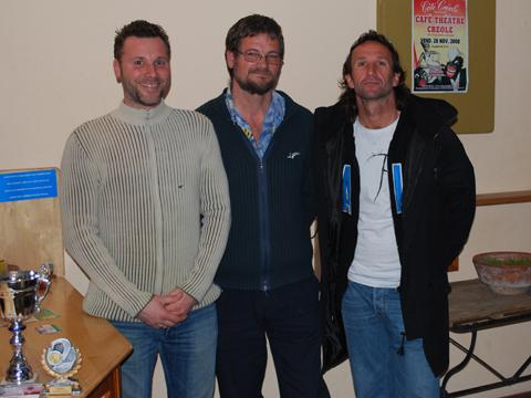 De gauche à droite Laurent Marchand (le président), Jean-Marie (le trésorier) et Yann (Secrétaire).