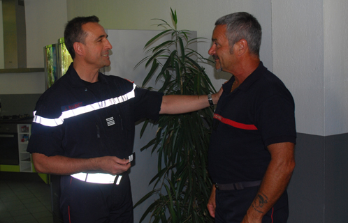 Le major Antomarchi est désormais lieutenant, ici avec le colonel Jacques Baudot.