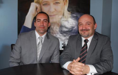 David Guis (à gauche) et Frédéric Boccaletti, du Front National.