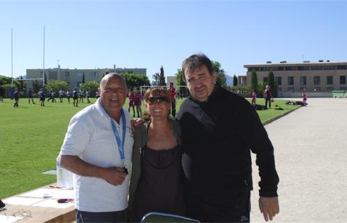 Le staff de Sanary Ovalie à la table de marque.