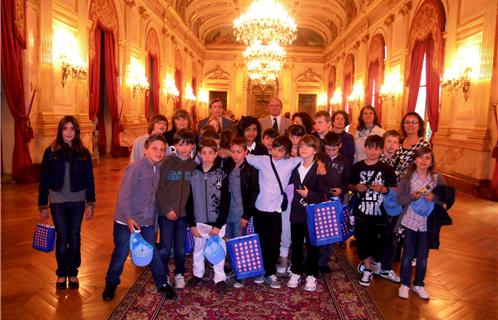 Les enfants ont été particulièrement impressionnés par l'architecture du Palais Bourbon.