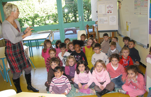 Annie Danlos et sa classe de grande section