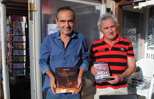 Alain Biles et Jean-Claude Roattino, deux auteurs passionnés, l'un de  cuisine, l'autre de rugby.