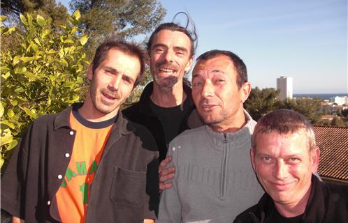 Joël, Jean-Philippe, Pascal et Jean-Christophe, les quatre membres du groupe Faction rock
