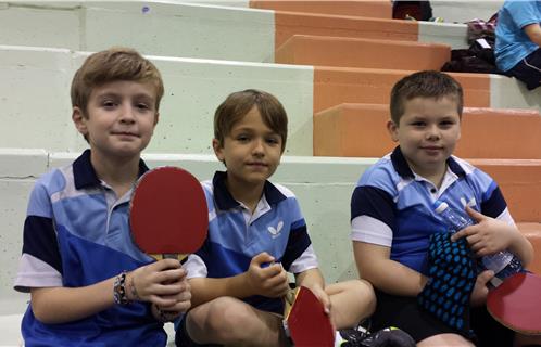 Alexi Ruiz et Arno Joyeux de Six-Fours et Lorik Bianchéri de Sorgues qui feront partie de l'équipe Poussins au championnat de France des régions