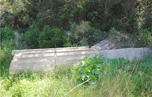 Ces colonnes abandonnées aux herbes folles, sont-elles les vestiges de l'ancienne passerelle de l'avenue De Lattre de Tassigny?. 