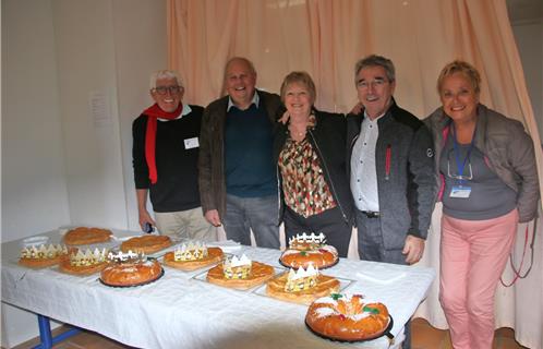 De G à D, Philippe Monné (Communication), Jean-Pierre Rivard (Administrateur), Jocelyne Melinand (Présidente), Christian Melinand (Secrétaire), Evelyne Monné (Trésorière)