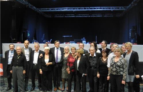 Le bureau de l'amicale et les élus.