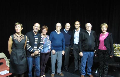 Emile Honoré et son équipe, accompagné de Joseph Mulé, 1er Adjoint et de Dany Cayol