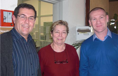 Mr Mejdoub Benzohra, le directeur de la RPA Frédéric Mistral,Madame Odile Sayou, l'élue responsable des personnes âgées de la ville et l'adjoint du Directeur, Mr Laurent Lemir