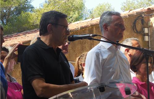 Jean-Sébastien Vialatte avec Bruno Le Maire à Six-Fours en septembre.