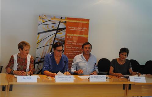Jean-Sébastien Vialatte entouré de Dany Cayol, Dominique Ducasse et Viviane Thiry, a présenté le programme des Journées du Patrimoine à la presse