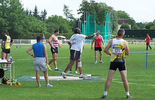 Justin au championnat de France à Saint-Florentin dans l'Yonne.