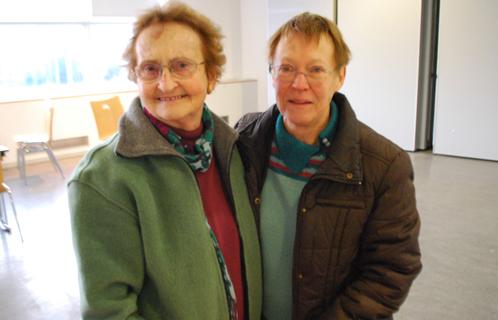 Micheline Cotier et Eva (secrétaire de l'amicale).