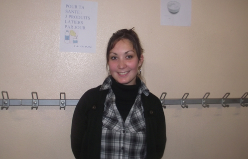Aurélie Gazagne intervient au collège Reynier dans le cadre d'un projet d'étude.