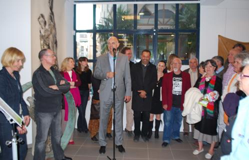 Inauguration de l'exposition "Entre les arbres en présence des artistes".