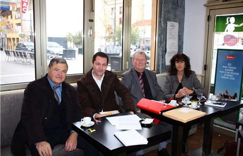 De gauche à droite : Gérard Navarro, Erik Tamburi, Pierre Bardes et Josiane Tognetti. 