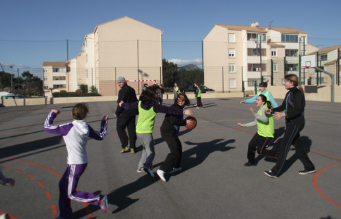 Bonne ambiance du côté de l'UNSS basket à Font de Fillol sous la houlette de Jean-Christophe Boréani.