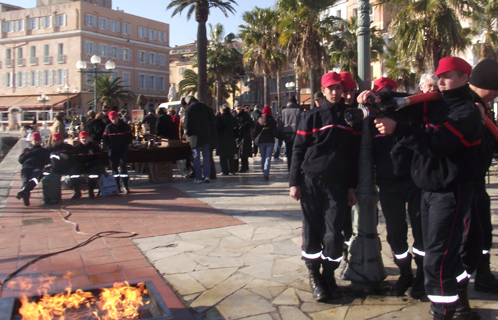 De nombreuses animations sur le port. Ici les jeunes sapeurs pompiers.