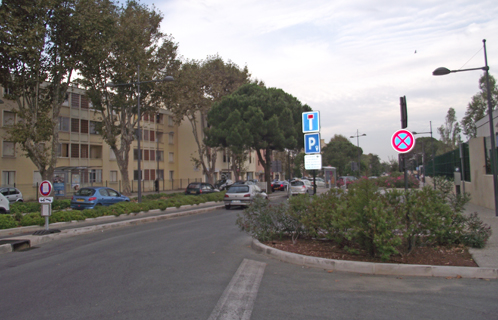 La contre-allée Maréchal de Lattre de Tassigny intègre sur toute sa longueur le domaine public.