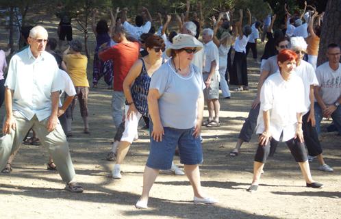 Des participants studieux pour cette fête du Taï-chi chuan