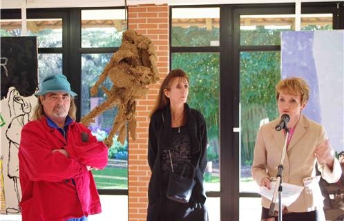 Dany Cayol, au micro, avec Agnès Segura et Alain Le Cozannet