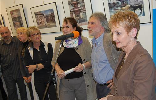 Encadré par Dominique Ducasse et Dany Cayol qui représentaient la municipalité, Henry Chich présente l'exposition