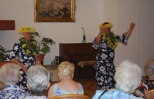Les danseuses Tahitiennes de l'association Her Nui.